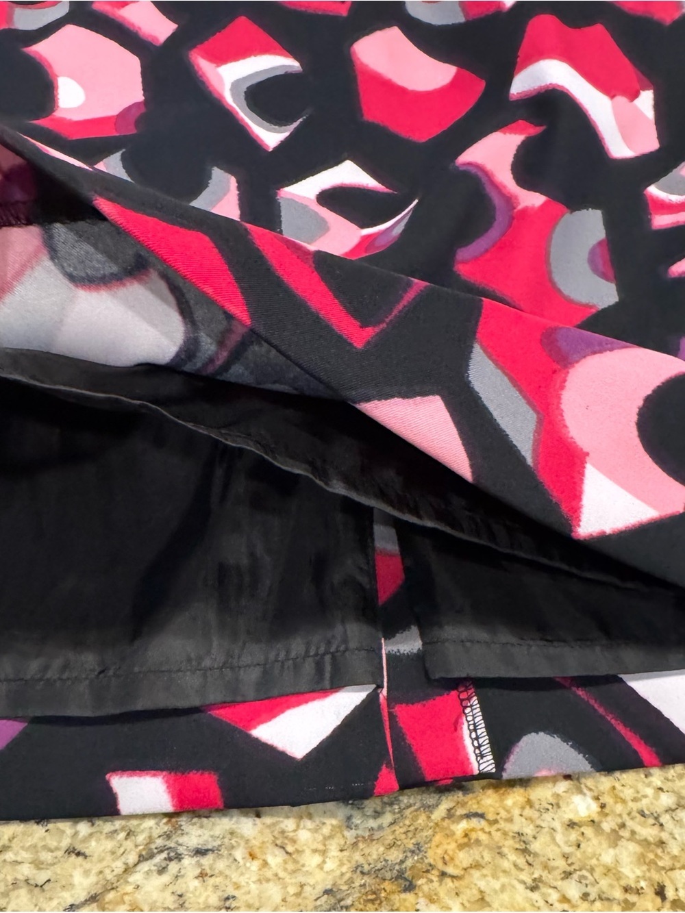 Cato Woman Pink Black Lined Straight Abstract Skirt Women’s Size 12 NWT - Picture 4 of 10